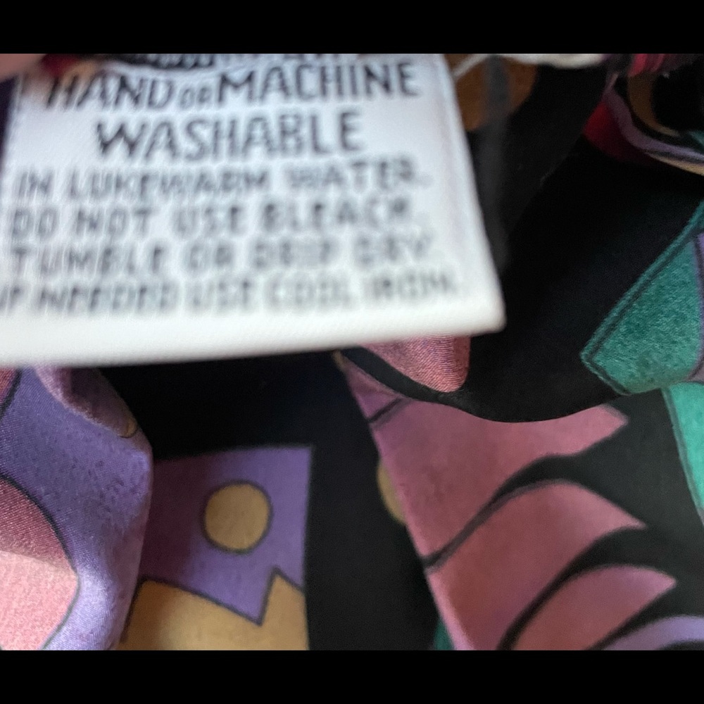 Lilli Ann Collections ~ Large~ USA Union Made  Purple/Black ~ Geometric ~ Dress - Picture 14 of 16